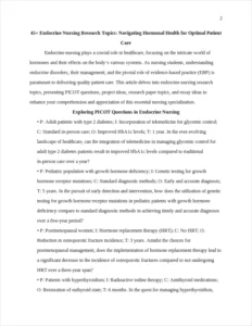 Endocrine Nursing Research Topics – page 2