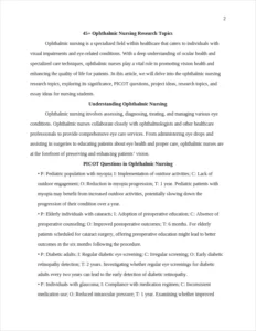Ophthalmic Nursing Research Topics – page 2