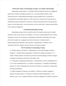 research topics on immunology nursing – page 2