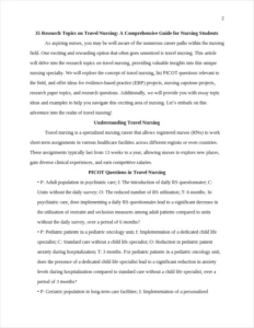 research topics on travel nursing – page 2