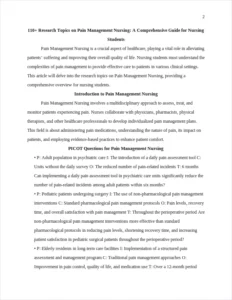 research topics on Pain Management Nursing – page 2