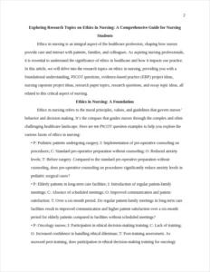 research topics on ethics in nursing – page 2
