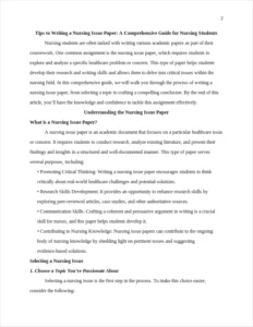 writing a nursing issue paper – page 2