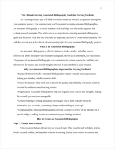 nursing annotated bibliography guide – page 2
