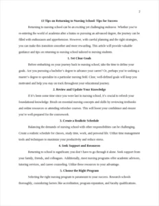 tips on returning to nursing school – page 2