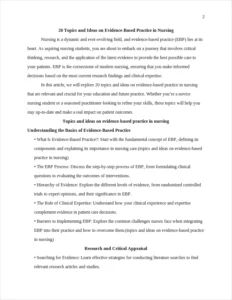 topics and ideas on evidence-based practice in nursing – page 2