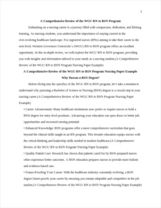A Comprehensive Review of the WGU RN to BSN Program Nursing Paper Example – page 2
