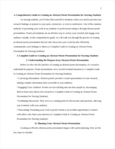 A Complete Guide to Creating an Abstract Poster Presentation for Nursing Students – page 2