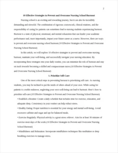 10 Effective Strategies to Prevent and Overcome Nursing School Burnout – page 2