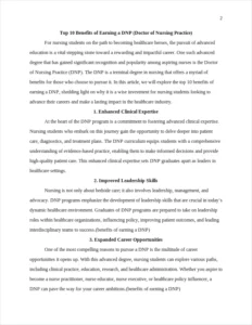benefits of earning a DNP – page 2