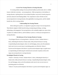 non-nursing theories in nursing education – page 2