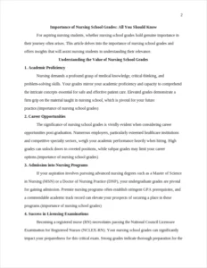 importance of nursing school grades – page 2