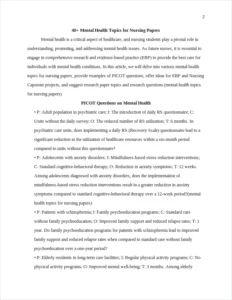 mental health topics for nursing papers – page 2