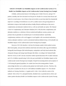 Health Care Modalities Impacts on the Cardiovascular System Nursing Essay Example – page 2