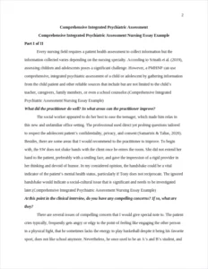 Comprehensive Integrated Psychiatric Assessment Nursing Essay Example – page 2