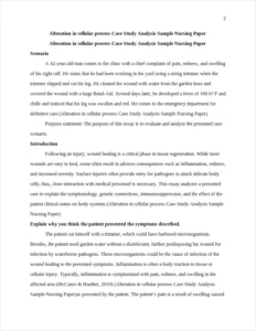 Alteration in cellular process Case Study Analysis Sample Nursing Paper – page 2
