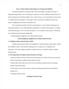 how to write evidence-based papers in nursing and medicine – page 2