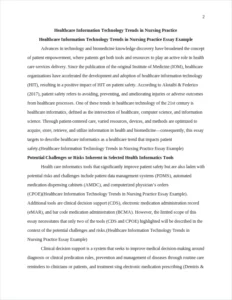 Healthcare Information Technology Trends in Nursing Practice Essay Example – page 2