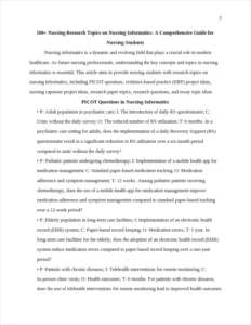 research topics on nursing informatics – page 2