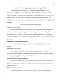 How to Write a Nursing Concept Analysis – page 2