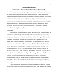 Gastrointestinal Alterations Comprehensive Nursing Paper Sample – page 2