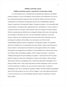 Building Leadership Capacity Comprehensive Nursing Paper Sample – page 2