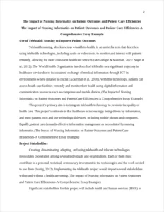 The Impact of Nursing Informatics on Patient Outcomes and Patient Care Efficiencies-A Comprehensive Essay Example – page 2