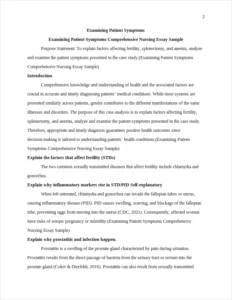 Examining Patient Symptoms Comprehensive Nursing Essay Sample – page 2