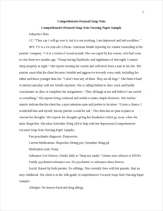 Comprehensive Focused Soap Note Nursing Paper Sample – page 2