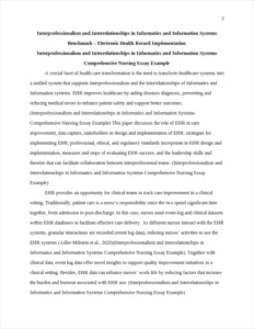 Interprofessionalism and Interrelationships in Informatics and Information Systems Comprehensive Nursing Essay Example – page 2