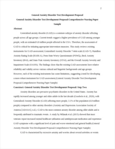 General Anxiety Disorder Test Development Proposal-Comprehensive Nursing Paper Sample – page 2