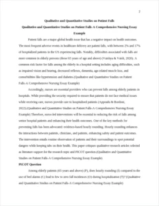 Qualitative and Quantitative Studies on Patient Falls-A Comprehensive Nursing Essay Example – page 2