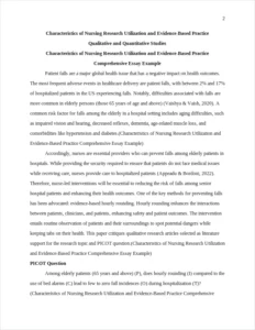 Characteristics of Nursing Research Utilization and Evidence-Based Practice Comprehensive Essay Example – page 2