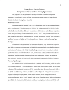 Comprehensive Diabetes Synthesis Nursing Paper Example – page 2