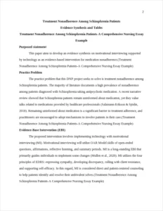 Treatment Nonadherence Among Schizophrenia Patients-A Comprehensive Nursing Essay Example – page 2