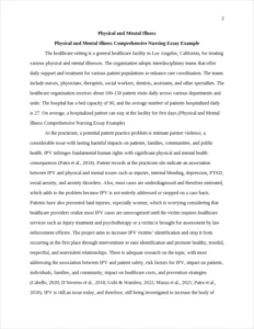 Physical and Mental Illness Comprehensive Nursing Essay Example – page 2