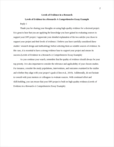 Levels of Evidence in a Research-A Comprehensive Essay Example – page 2