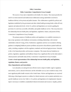 Policy Connections Comprehensive Essay Example – page 2