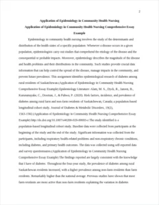 Application of Epidemiology in Community Health Nursing Comprehensive Essay Example – page 2