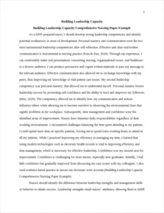 Building Leadership Capacity Comprehensive Nursing Paper Example – page 2