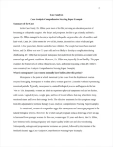 Case Analysis Comprehensive Nursing Paper Example – page 2
