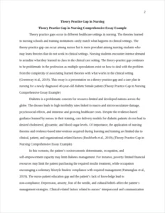 Theory Practice Gap in Nursing Comprehensive Essay Example – page 2
