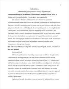 Medical Safety Comprehensive Nursing Paper Example – page 2