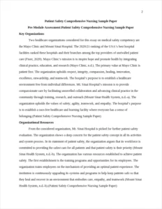 Patient Safety Comprehensive Nursing Sample Paper – page 2