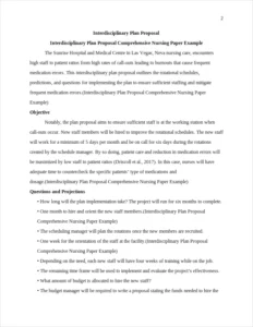 Interdisciplinary Plan Proposal Comprehensive Nursing Paper Example – page 2