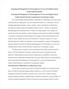 Promoting Self-Management of T2D through Face-To-Face and Telephone-Based Family-Oriented Education Comprehensive Nursing Paper Sample – page 2