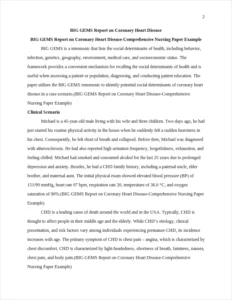 BIG GEMS Report on Coronary Heart Disease-Comprehensive Nursing Paper Example – page 2