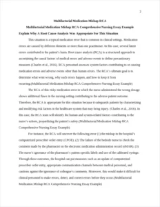 Multifactorial Medication Mishap RCA Comprehensive Nursing Essay Example – page 2