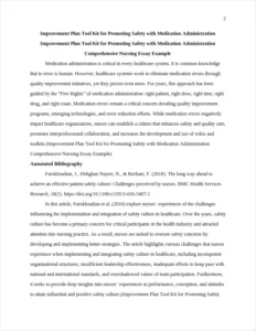 Improvement Plan Tool Kit for Promoting Safety with Medication Administration Comprehensive Nursing Essay Example – page 2
