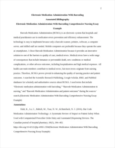 Electronic Medication Administration With Barcoding Comprehensive Nursing Essay Example – page 2